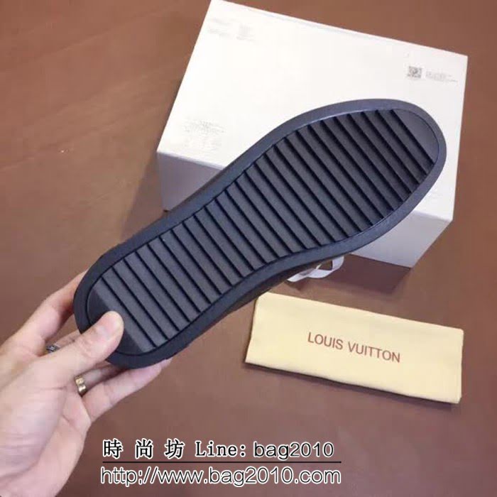 路易威登LV 頂級代購 絲綢牛皮面高幫休閒鞋 8FX1339